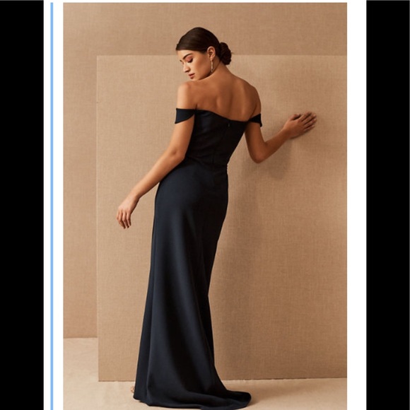 NWT BHLDN Rossi Crepe Maxi Dress, Black - Picture 2 of 11